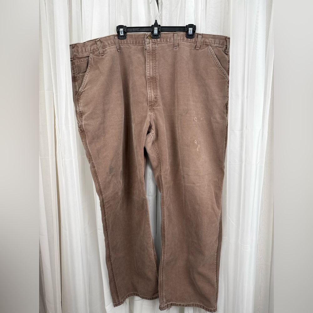 Vintage Carhartt Brown Work Pants 48x30 Double Knee Carpenter Distressed USA